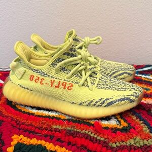 Yeezy Yellow and Gray Sneakers